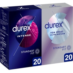 Resim Durex Intense Uyarıcı Jelli ve Tırtıklı Prezervatif 20'li + Yok Ötesi Ultra Kaygan Ince Prezervatif 20'li 1 Adet 