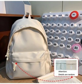 Resim Honeybeeshop Beyaz Renk Kadın Ve Genç Kızlar İçin Minimalist Sırt Çantası Yastıklı Askılar Beyaz 