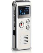 Resim Globalbloom 1pc Silvery 8gb Usb Şarj Edilebilir Dijital Ses Kaydedici 650h Kayıt Kapasiteli Kompakt Tasarım Uzun Pil Ömrü 