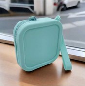 Resim Novahub Silikon Ruj Bankası Çanta, Kart & Kulaklık Depolama, Yeşil Pembe Küçük Kare Pembe 