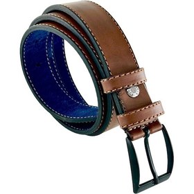 Resim Kahverengi Çocuk Boy Suni Deri Dikişli Model 3 Cm.lik Garson Klasik Kemer Okul Kemeri - G9 001 