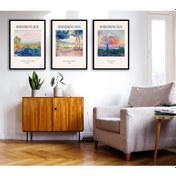 Resim Henry Edmond Cross Manzara Üçlü Çerçeveli Mdf Tablo Seti-174300 