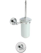 Resim Maya Ottoman Chrome Montajlı Klozet Fırçası Porselen %100 Pirinç 