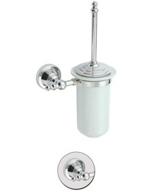 Resim Maya Ottoman Chrome Montajlı Klozet Fırçası Porselen %100 Pirinç 