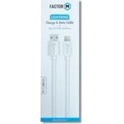 Resim Factor-M Lıghtnıng Data Kablo 2.4A Beyaz 