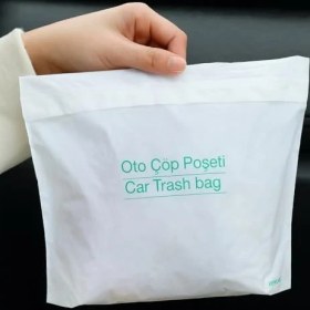 Resim Kendinden Yapışkanlı Tek Kullanımlık Oto Çöp Poşeti, 20’li Paket, Sızdırmaz ve Dayanıklı Araç Içi Torba, Seyahat Için Hijyenik Kullan At, 23X18.5 cm Araba Aksesuarı 