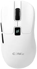 Resim Claw's Rajin Strike Üç Modlu Kablosuz & Kablolu 12800 Dpi LCD Ekran & Makro Yazılımlı Kablosuz Gaming Mouse - Beyaz (2.4 Ghz Kablosuz + Bt5.1 + Type-C ile Kullanım Desteği) 