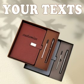 Resim Kişiselleştirilmiş A5 Defter Hediye Seti - Özelleştirilebilir Not Defteri, Şık Metal Kalem ve Doldurulabilir Mürekkep Kartuşları ile Premium Kırmızı İş Ofisi Malzemeleri Kutusu - Düz Renk Teması, Boş Kağıt, Hediye Çantası Dahil Değildir, Tek Tıklamayla Kişiselleştirme İçeriği "." 