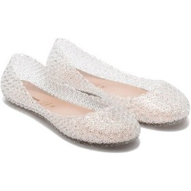 Resim Twigy Minimalist Düz Şeffaf Kadın Terlik - Rahat Ve Şık Yazlık Ayakkabı Beyaz 