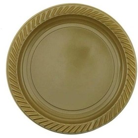 Resim Altın Plastik Tabak 22 cm 