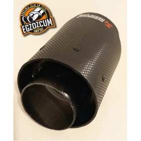 Resim 90 Mm. Içi Krom Tekli Siyah Akrapoviç Egzoz Ucu Eksoz--Egzozcum 