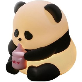 Resim Hfambition Panda Figürlü Dokunmatik Gece Lambası - Otomatik Algılama Fonksiyonlu, Göz Koruyucu, Yatak Odası Stili Işıklı Dekoratif Alet Diğer 