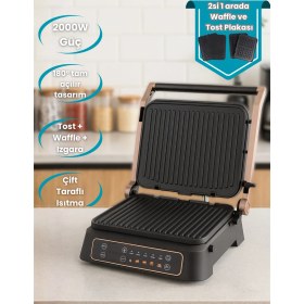 Resim Yasomi FS-100CG Profesyonel Tost Izgara ve Waffle Makinesi 