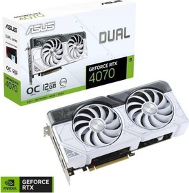 Resim Dual GeForce RTX 4070 OC DUAL-RTX4070-O12G-WHITE GDDR6X 192Bit DX12 DLSS 3 Ekran Kartı Asus