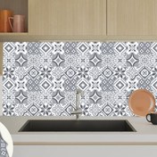 Resim Tink Geometri Desenli Gri Zemin PVC Karo 4’lü Paket 30 x 30 cm 