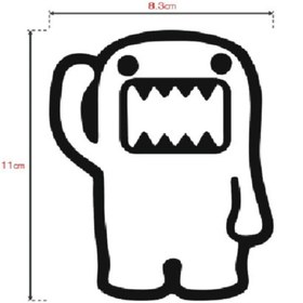 Resim enozeli 8,3x11 Cm Sevimli Canavar Sticker - Kırmızı 