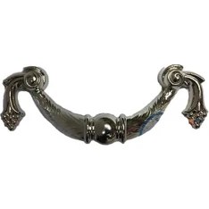 Resim Dekoratif Zamak Üzümlü Kulp - 64MM, Nikel, 1 Adet 