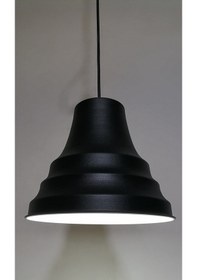 Resim Riolight Retro Siyah Içi Beyaz Tekli Metal Sarkıt Çap:23Cm (538286745) 