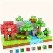 Resim 48/85/104/154 adet Manyetik Yapı Blokları, DIY Orman Seti, 3+ yaşındaki erkek ve kızlar için uygun, yaratıcılığı teşvik eden, çocuklar için gün, okula dönen sezon hediyesi 