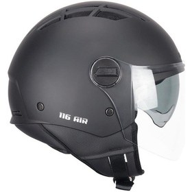 Resim Cgm 116A Aır Açık Kask Siyah Uzun Vizör + Güneş Vizörlü XL 