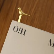 Resim Altın Kuş Kitap Ayracı - Siyah Vurgulu Zarif Kuş Şeklinde Sayfa İşaretleyici, Dayanıklı Metal Tasarım ile Okuma Aksesuarı, Okul, Ofis ve Ev Dekoru İçin 