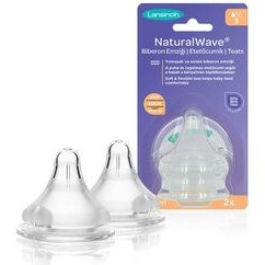 Resim Lansinoh Natural Wave Biberon Emziği - Yavaş Akış 
