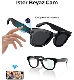 Resim R1 Pro Akıllı Gözlük Kameralı Yapay Zeka,müzik Dinleme,telefon İle Konuşma Bluetooth 