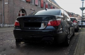 Resim Bmw 5 Serisi E60 2005-2010 Uyumlu M5 Görünüm Bagaj Spoiler / Pıano Black ( Parlak Siyah ) 