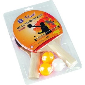 Resim Masa Tenisi Raket Seti 2 Raket 3 Top 