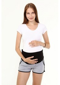 Resim Luvmabelly Myra8521 - Gri Hamile Spor Şortu-gri 