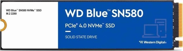 Resim 500GB Blue SN580 WDS500G3B0E Nvme Gen4 4000MB/S 3600MB/S SSD Disk WD