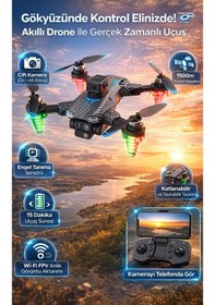 Resim Taşıma Çantası Hediyeli Çift Kameralı Engel Tanıma Özellikli Akıllı Drone 