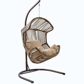 Resim Rehome Akçay Tek Kişilik Rattan Bahçe Salıncağı | Açık Kahve 