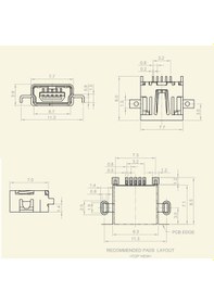 Resim Mini Usb B Smd Şase 