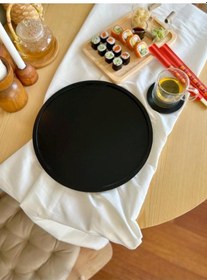 Resim Siyah Ahşap Supla Amerikan Servisi Ve Bardak Altlığı 2'li Takım Siyah 