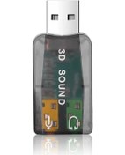 Resim Usb Ses Kartı Harici Mini Ses Kartı Usb 3.5mm Arayüzü Stereo Ses Adaptörü Win 7 5.1 Channel 