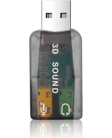 Resim Usb Ses Kartı Harici Mini Ses Kartı Usb 3.5mm Arayüzü Stereo Ses Adaptörü Win 7 5.1 Channel 