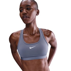 Resim Nike Swoosh Medium-Support Kadın Mavi Antrenman Sporcu Sütyeni DX6821-499 