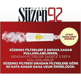 Resim Süzen92 Sigara Ağızlığı Filtresi Klasik 300 Adet 8 Delikli Filtre Özel Seri 