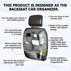 Resim Space Deri Koltuk Arkası Organizer - Gri 