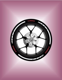 Resim Motosiklet Jant Şeridi Mondial Drift Uyumlu L Reklektif Beyaz Kırmızı Uyumlu Sağ-sol/ön-arka-55 
