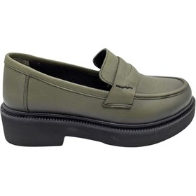 Resim ÇİĞDEM KUNDURA Tabya - 1010 | Kadın Hakiki Deri Ortopedik Kalın Taban Oxford Ayakkabı 