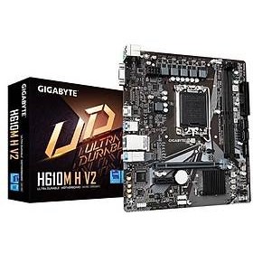 Resim Gigabyte H610M-H-V2 Intel 5600Mhz LGA1700 DDR5 Micro ATX Anakart 