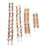 Resim Evcil Hayvan Eğitimi İçin Kuş Merdiveni İçin 30 Cm Ahşap Askılı Köprü Kancaları 