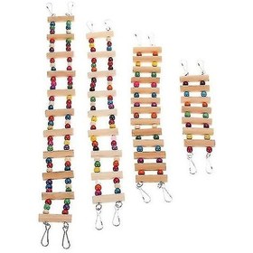 Resim Evcil Hayvan Eğitimi İçin Kuş Merdiveni İçin 30 Cm Ahşap Askılı Köprü Kancaları 