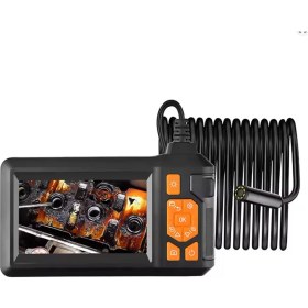 Resim Tasarım Küresi 3D Ekranlı 3 Kameralı 10 mt Hafıza Kart Destekli Sert Kablo Yılan Endoskop Kamera 8 mm 4.3 Inc - Lisinya 