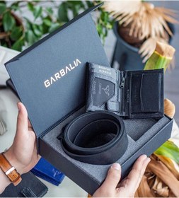 Resim Bk Gift Kişiye Özel Garbalia Altadena Hakiki Deri Rfıd Korumalı Saraç Dikişli Erkek Cüzdan Ve Kemer Hediye Seti Babalar Günü Hediyesi, Erkeklere Öze 