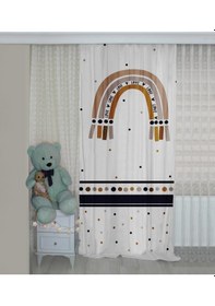 Resim Bebişim Gökkuşağı Bi119 Çift Kanat Çocuk Odası Fon Perde 