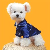 Resim Pet Pijama, Köpek Ev Giysileri, Köpek Kedi Kapalı Giyim İçin Rahat İpeksi Giyim 