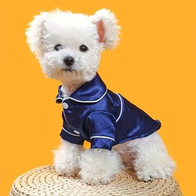 Resim Pet Pijama, Köpek Ev Giysileri, Köpek Kedi Kapalı Giyim İçin Rahat İpeksi Giyim 